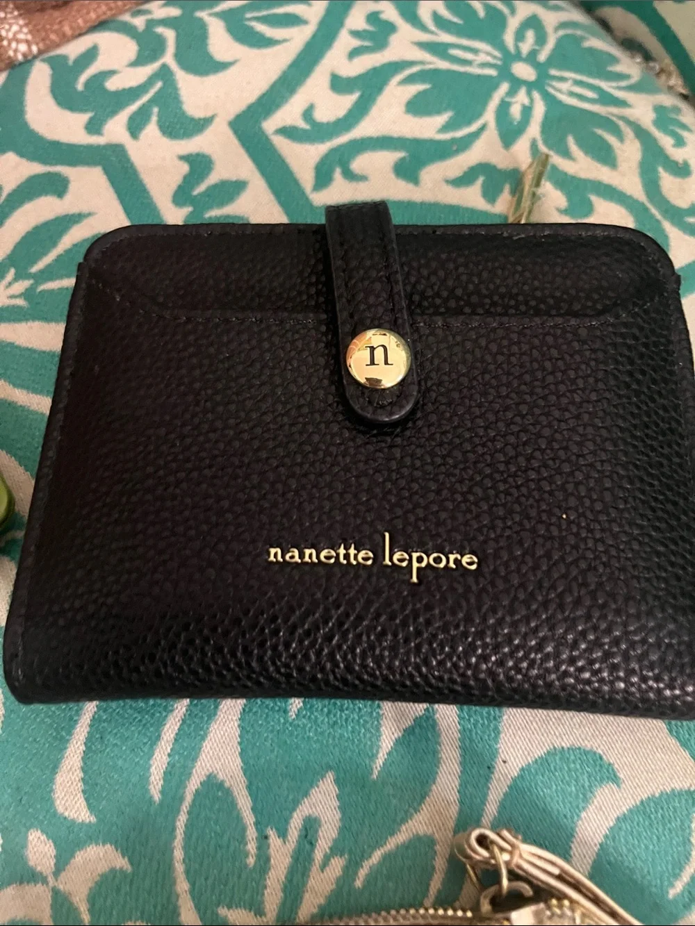 3 for 1 TARTE sequin pouch with gold trim Nanette Lepore Wallet + card holder - Picture 3 of 4